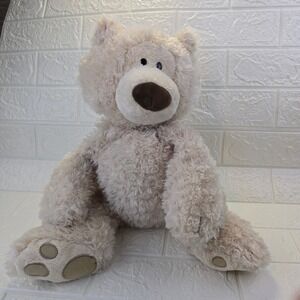 Gund Philbin Teddy Bear Plush Stuffed Animal Unisex 18" Beige Shaggy Soft Toy